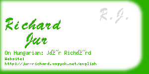 richard jur business card